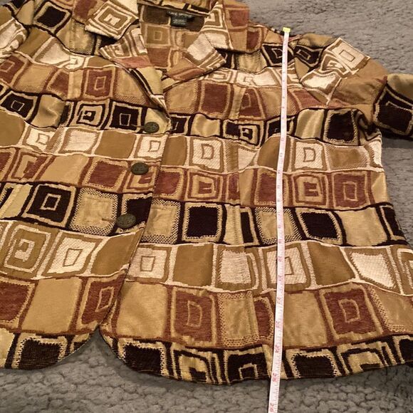 Lane Bryant Tapestry Blazer Plus Size Geometric Square Jacket - Picture 11 of 11